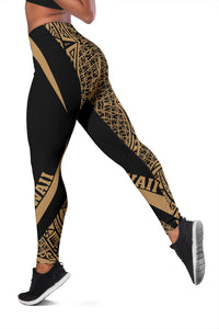 Hawaii Polynesian Leggings - Circle Style Gold - Polynesian Pride