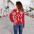 Kosrae Polynesian Shoulder Sweater Map Red White - Polynesian Pride