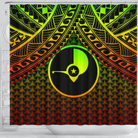 Polynesian Yap Shower Curtain - Reggae Vintage Polynesian Patterns - Polynesian Pride