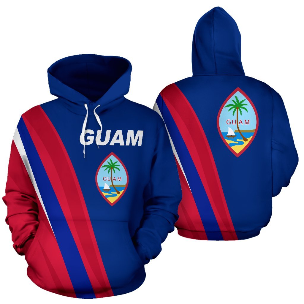 Guam Hoodie Guam Flag Coat of Arms Special Version Unisex Black - Polynesian Pride