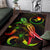 Yap Polynesian Area Rugs - Turtle With Blooming Hibiscus Reggae - Polynesian Pride