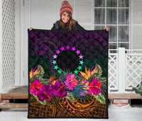 Cook Islands Polynesian Premium Quilt - Summer Hibiscus - Polynesian Pride