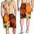 American Samoa Custom Personalised Men's Shorts - Tribal Tuna Fish Orange - Polynesian Pride