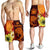 Samoa Men's Shorts - Tribal Tuna Fish Orange - Polynesian Pride