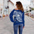 Guam Women'S Off Shoulder Sweater Shark Coat Of Arms - Polynesian Pride