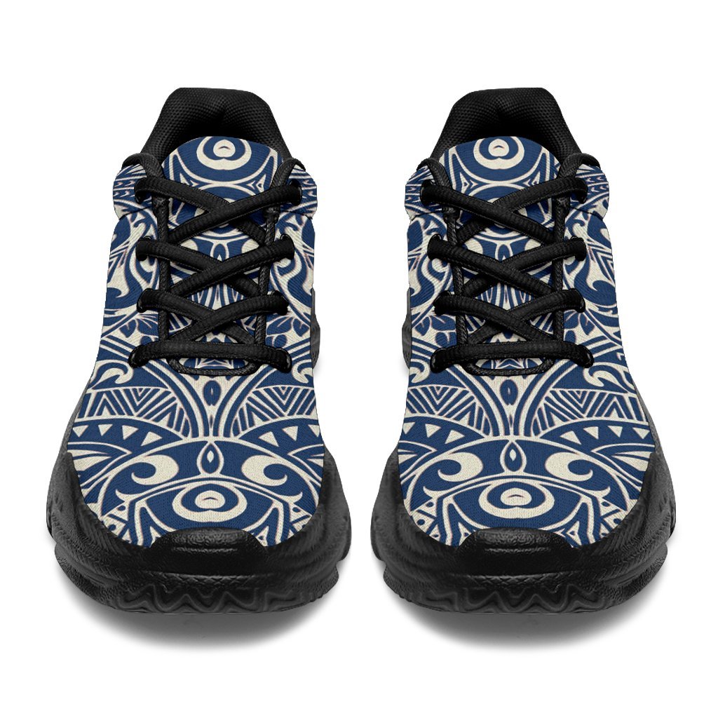 Polynesian Culture Blue White Chunky Sneakers - Polynesian Pride