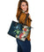 Kanaka Maoli (Hawaiian) Leather Tote - Sea Turtle Tropical Hibiscus And Plumeria - Polynesian Pride