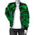 New Zealand Maori Mangopare Women Bomber Jacket Polynesian - Green - Polynesian Pride