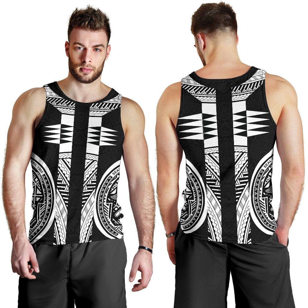 American Samoa Polynesian Men Tank Top - Black Armor Tattoo Black - Polynesian Pride