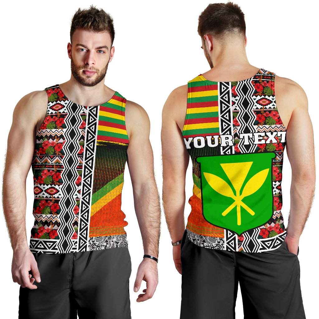 Hawaii Kanaka Maoli Pattern Men's Tank Top - Layer Style Black - Polynesian Pride