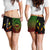 Hawaii Women's Shorts - Hawaii Seal Rocket Style (Reggae) Women Black - Polynesian Pride