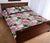 Hawaii Quilt Bed Set Pink Monstera And Green Tropical Leaves White AH - Polynesian Pride