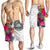 American Samoa All Over Print Men's Shorts Hibiscus Polynesian White Pattern White - Polynesian Pride