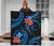 Polynesian Hawaii Premium Quilt - Blue Plumeria - Polynesian Pride