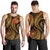 American Samoa Polynesian Men Tank Top - Gold Plumeria GOLD - Polynesian Pride