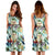 Hawaii Tropical Flower, Plant And Leaf Pattern Midi Dress - Polynesian Pride