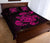 Hawaii Turtle Hibicus Map Quilt Bed Set - Pink - Polynesian Pride