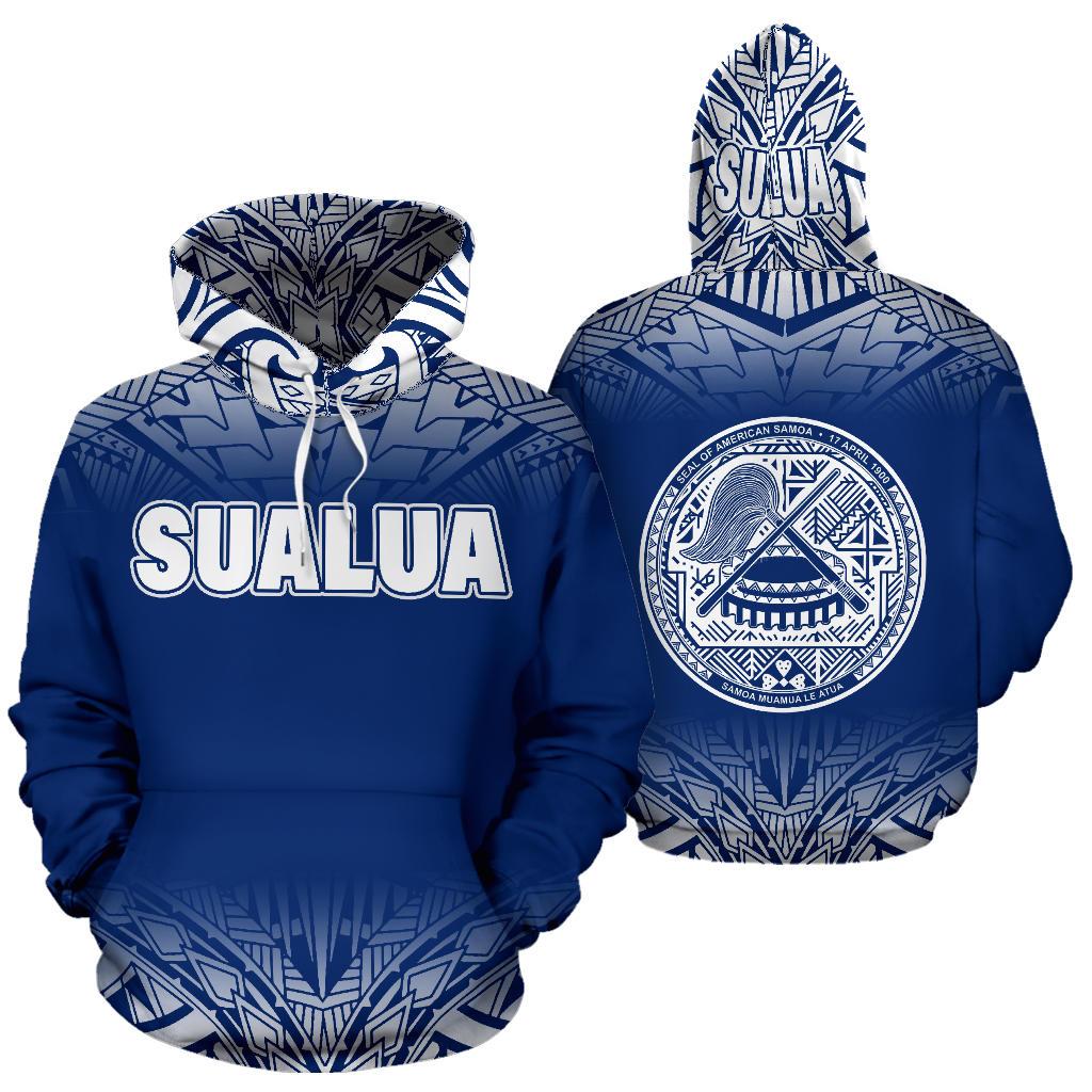 Salua All Over Hoodie Royal Blue Color Unisex Royal Blue - Polynesian Pride