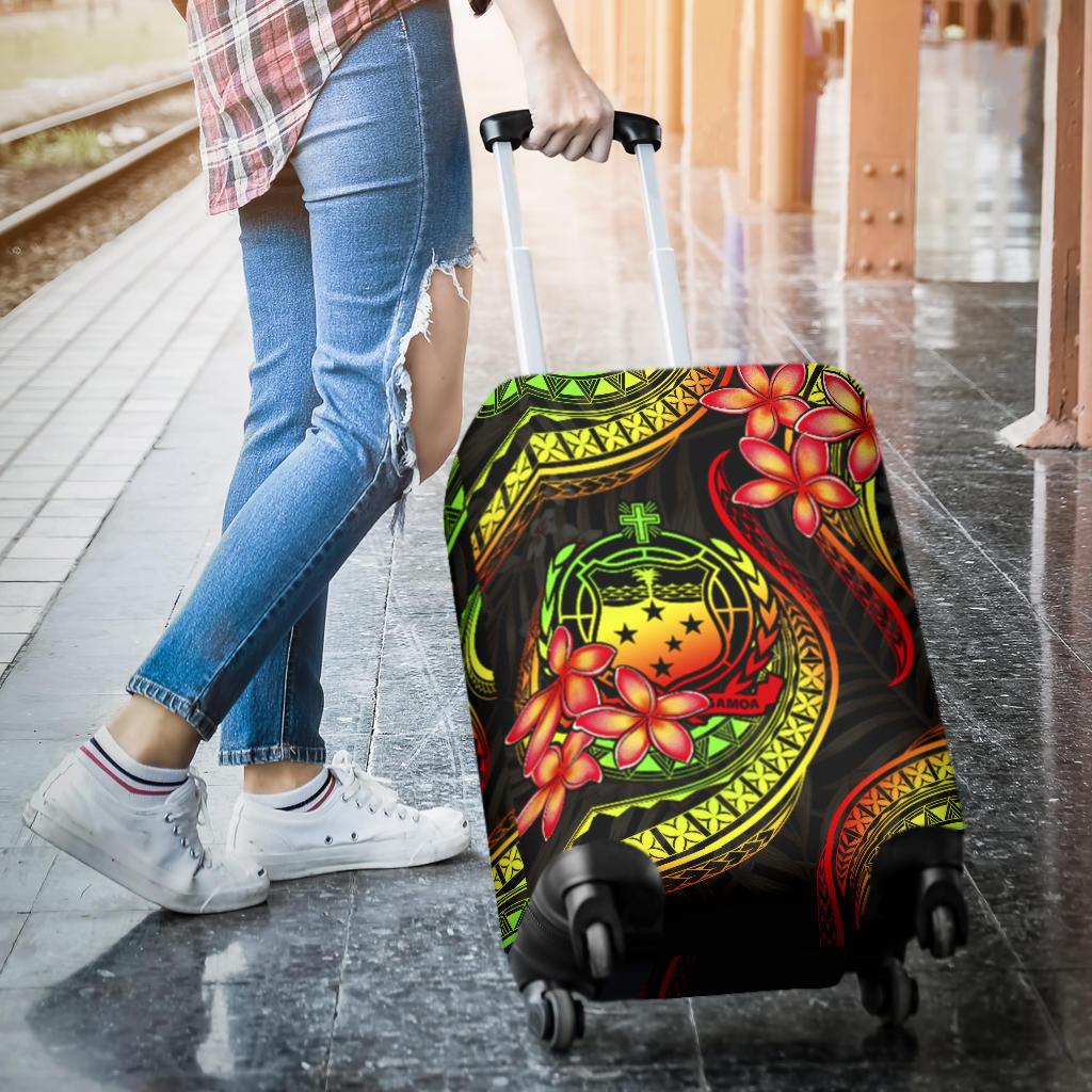 Samoa Polynesian Luggage Covers - Reggae Plumeria - Polynesian Pride