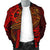 Guam Polynesian Men's Bomber Jacket - Red Shark Polynesian Tattoo - Polynesian Pride