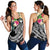 Polynesian Hawaii Kanaka Maoli Women's Racerback Tank - Summer Plumeria (Black) - Polynesian Pride