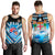 Fiji Rugby Men Tank Top Map Creative Style Blue - Polynesian Pride