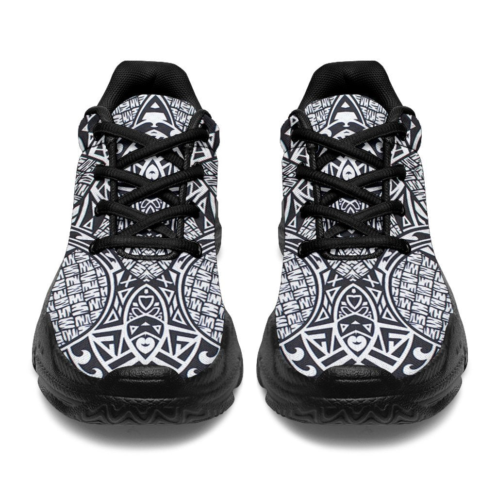 Polynesian Lauhala Mix White Chunky Sneakers - Polynesian Pride