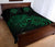 Hawaii Map Turtle Hibiscus Divise Green Polynesian Quilt Bed Set - Polynesian Pride