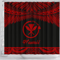Hawaii Polynesian Shower Curtain - Hawaii Pride Red Version - Polynesian Pride
