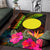 Palau Polynesian Personalised Area Rug - Hibiscus and Banana Leaves - Polynesian Pride