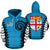 Fiji All Over Zip up Hoodie Warrior Style Unisex Blue - Polynesian Pride