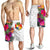 Tonga All Over Print Men's Shorts Polynesian Hibiscus White Pattern White - Polynesian Pride