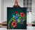 Cook Islands Polynesian Premium Quilt - Green Turtle Hibiscus - Polynesian Pride