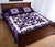 Hawaii Quilt Bed Set Royal Pattern - Purple And White - Polynesian Pride