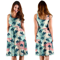 Hawaii Palm Green Color Midi Dress - Polynesian Pride