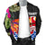 Tahiti Men's Bomber Jacket - Polynesian Hibiscus Pattern - Polynesian Pride