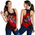 Kosrae Women's Racerback Tank - Polynesian Hook And Hibiscus (Red) - Polynesian Pride