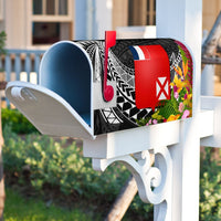 Wallis and Futuna Mailbox Cover - Tropical Flowers Style - Polynesian Pride