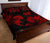 Hawaii Head Hammer Shark Hibiscus Red Quilt Bed Set - Polynesian Pride