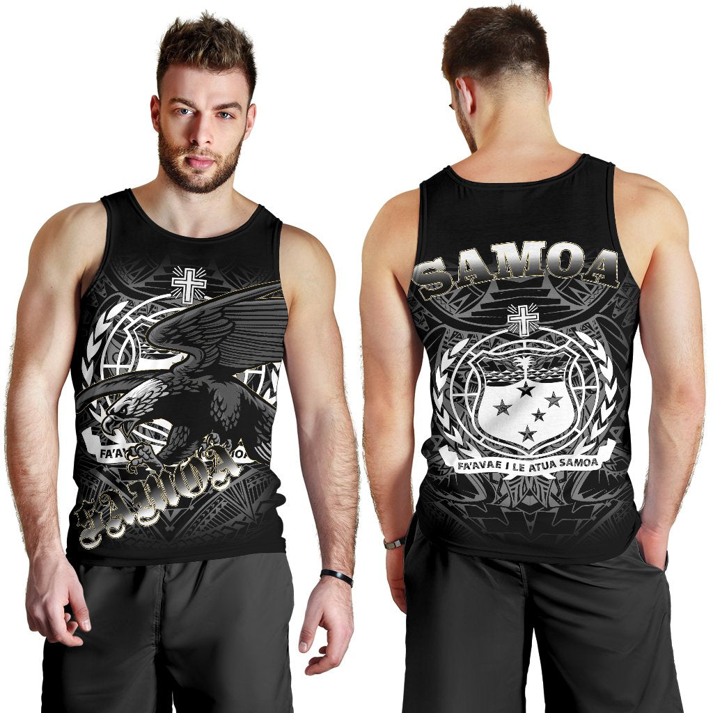 Samoa Polynesian Men's Tank Top - Samoa Eagle Black - Polynesian Pride