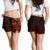 Guam Polynesian Women's Short - Plumeria Flowers And Waves Women Red - Polynesian Pride