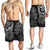 Guam Polynesian Shorts (Men) - White Turtle Flowing - Polynesian Pride