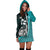 Polynesian Hawaii Hoodie Dress Turquoise - Turtle with Hook - Polynesian Pride