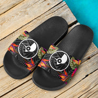 Yap Slide Sandals - Polynesian Hibiscus Pattern - Polynesian Pride