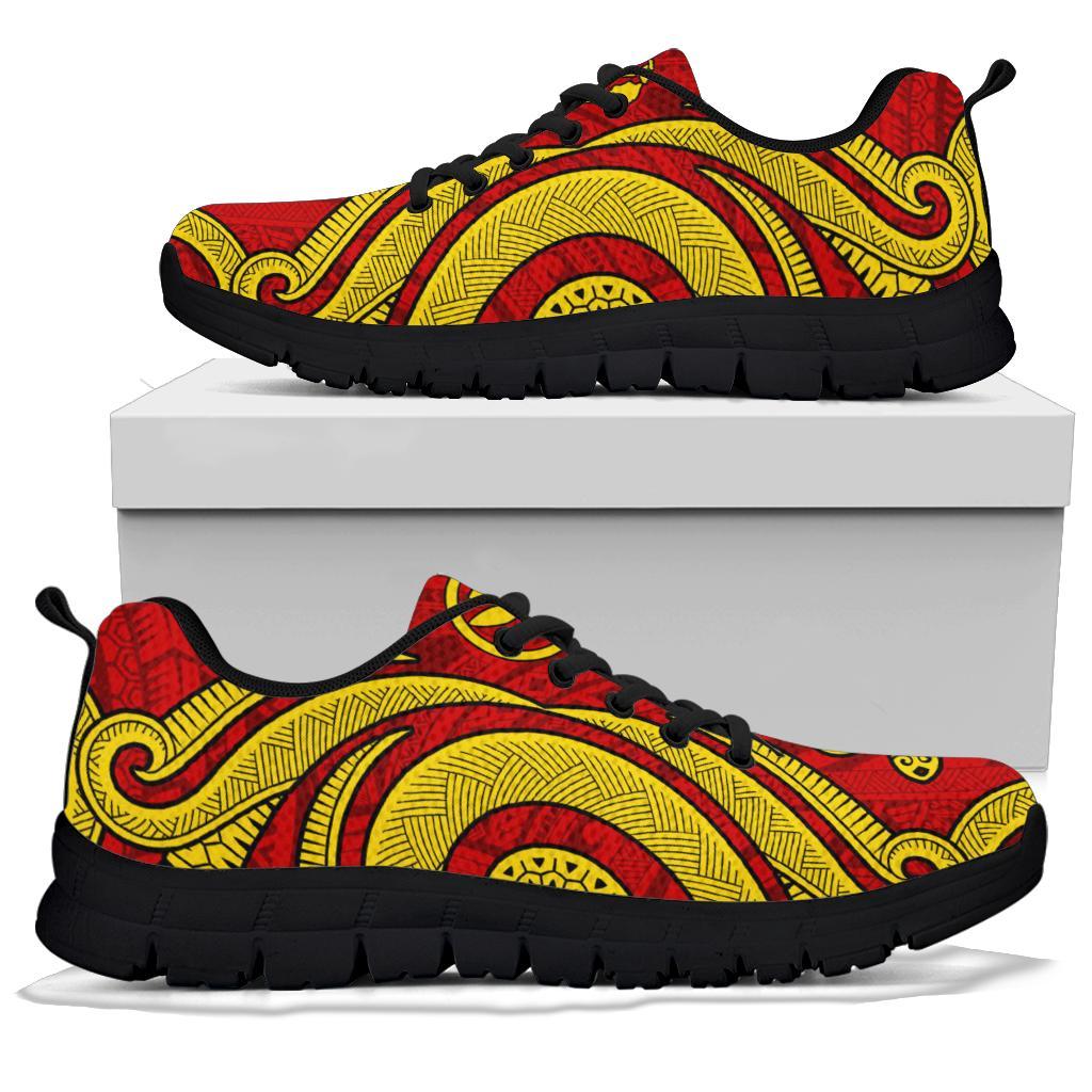 Hawaii Sneakers - Polynesian tentacle Turtle Tattoo (Red) - Polynesian Pride