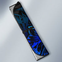 Yap Auto Sun Shades Turtle Hibiscus Blue - Polynesian Pride
