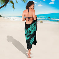 Hawaii Turtle Plumeria Coconut Tree Polynesian Sarong - Turquoise - Polynesian Pride