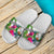 Pohnpei Custom Personalised Slide Sandals White - Turtle Plumeria Banana Leaf - Polynesian Pride