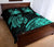 Hawaii Quilt Bed Set - Turtle Polynesian Map Plumeria Turquoise - Polynesian Pride