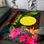 Palau Polynesian Area Rug - Hibiscus and Banana Leaves - Polynesian Pride